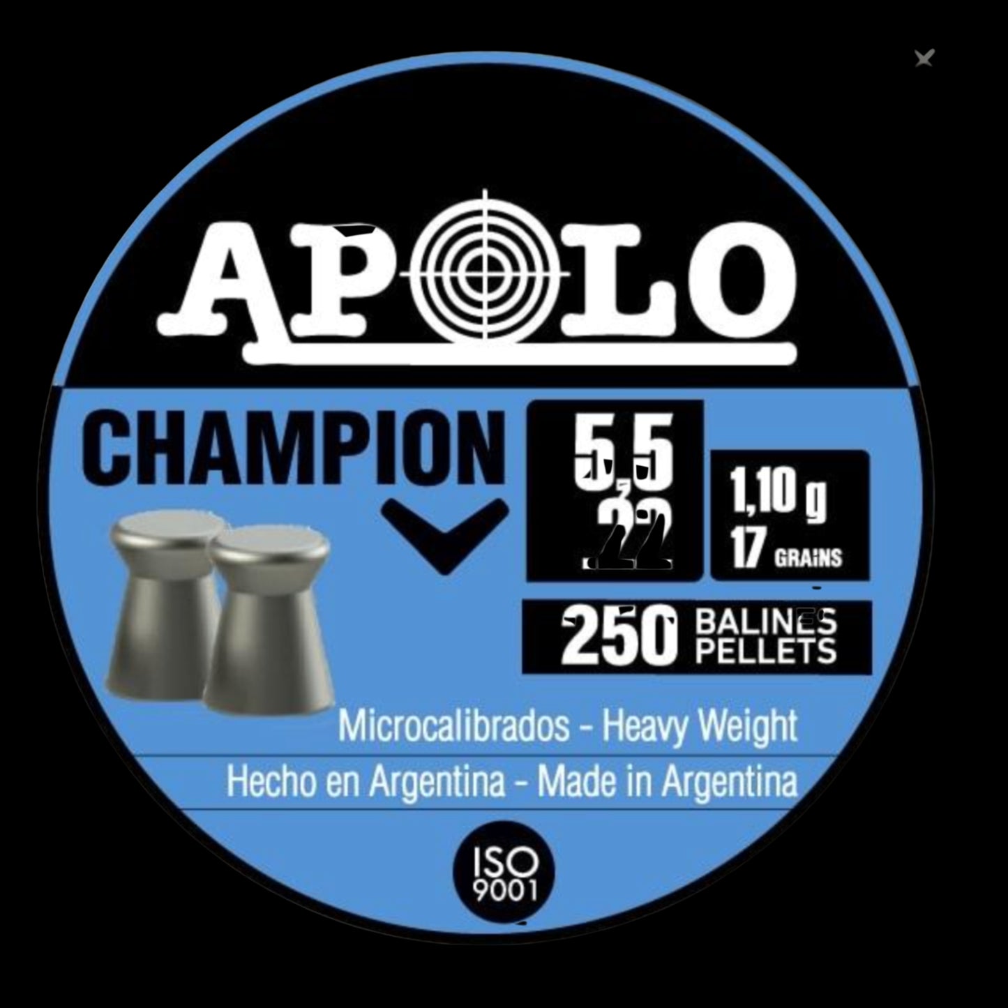 Hatsan Apolo Champion Air Rifle Pellets 22 Cal 17 gr 250/ct