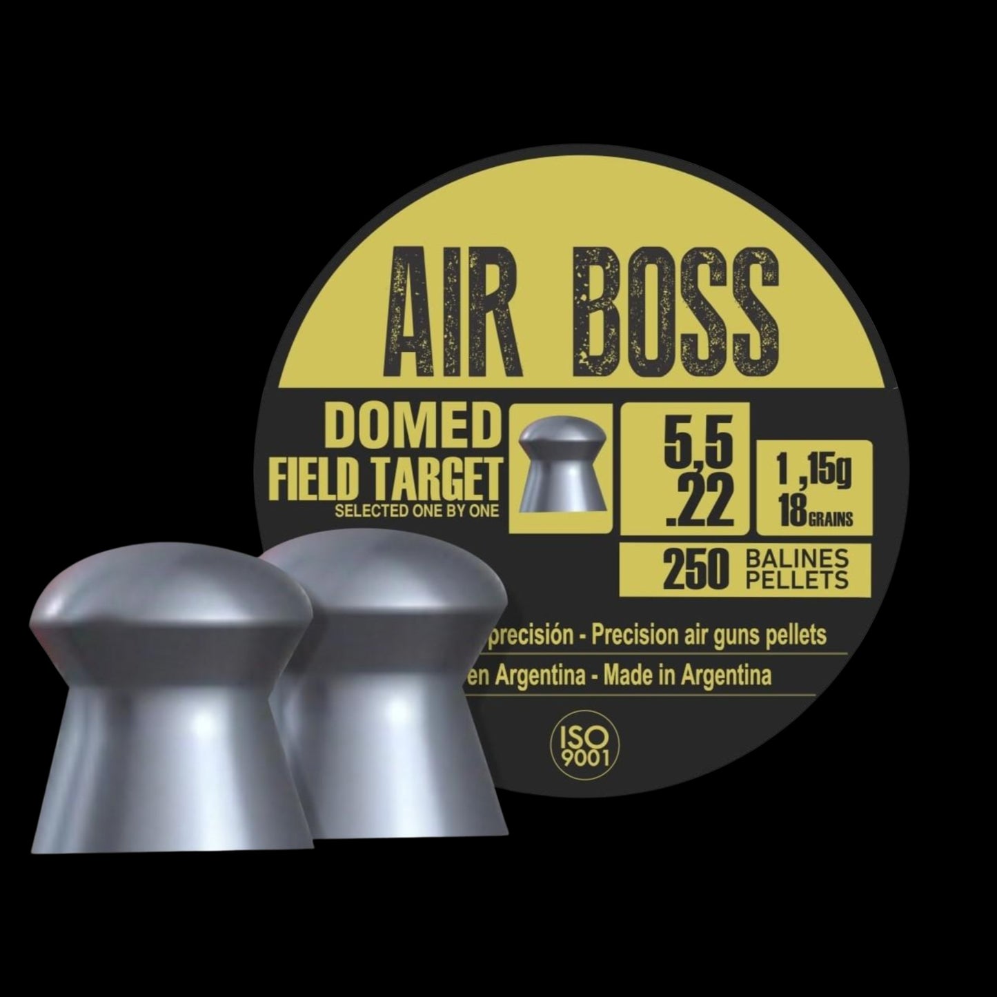 Hatsan Apolo Air Boss Domed Field Target Air Rifle Pellets .22 Cal 18 gr 250/ct