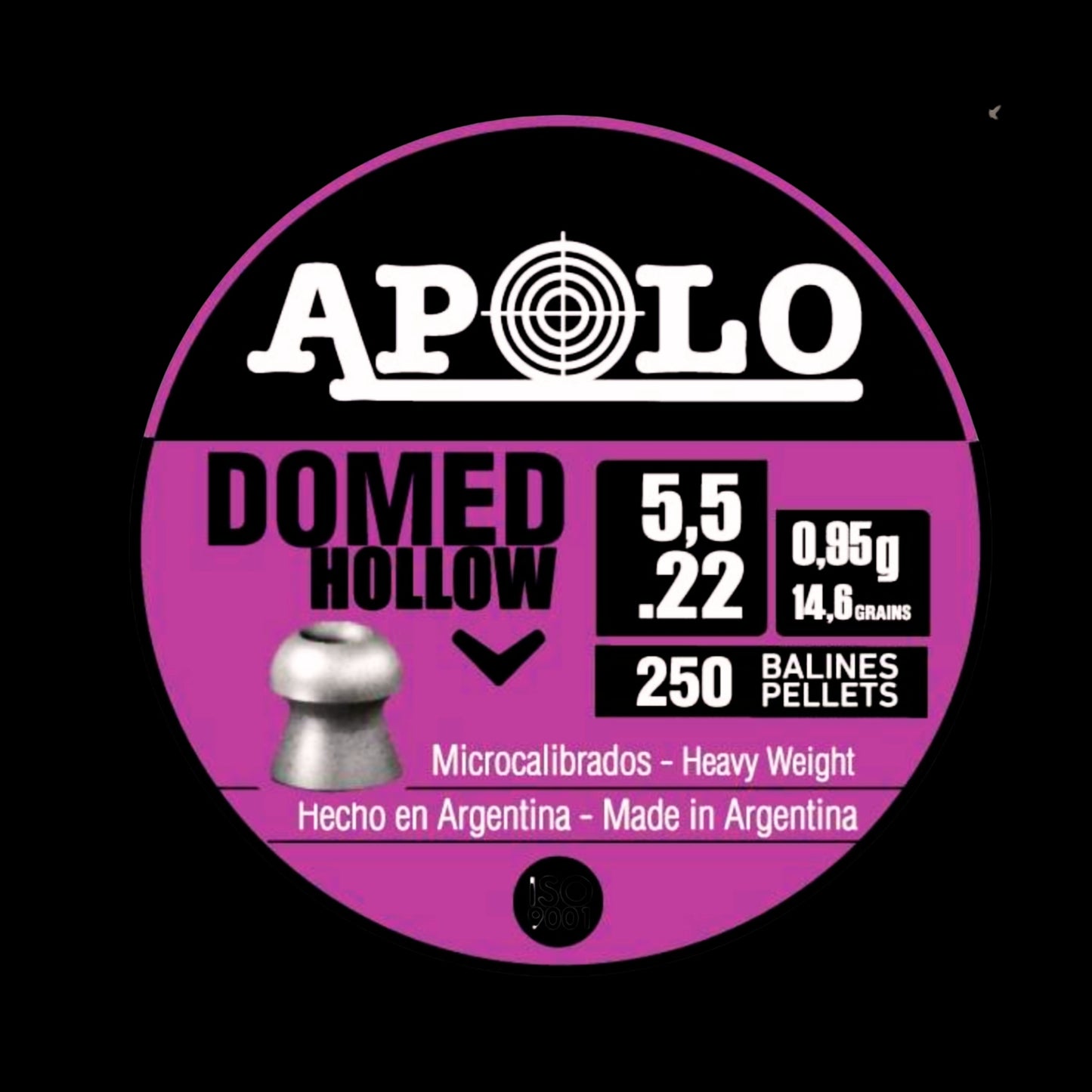 Hatsan Apolo Domed Hollow Air Rifle Pellets 22 Cal 14.6 gr 250/ct