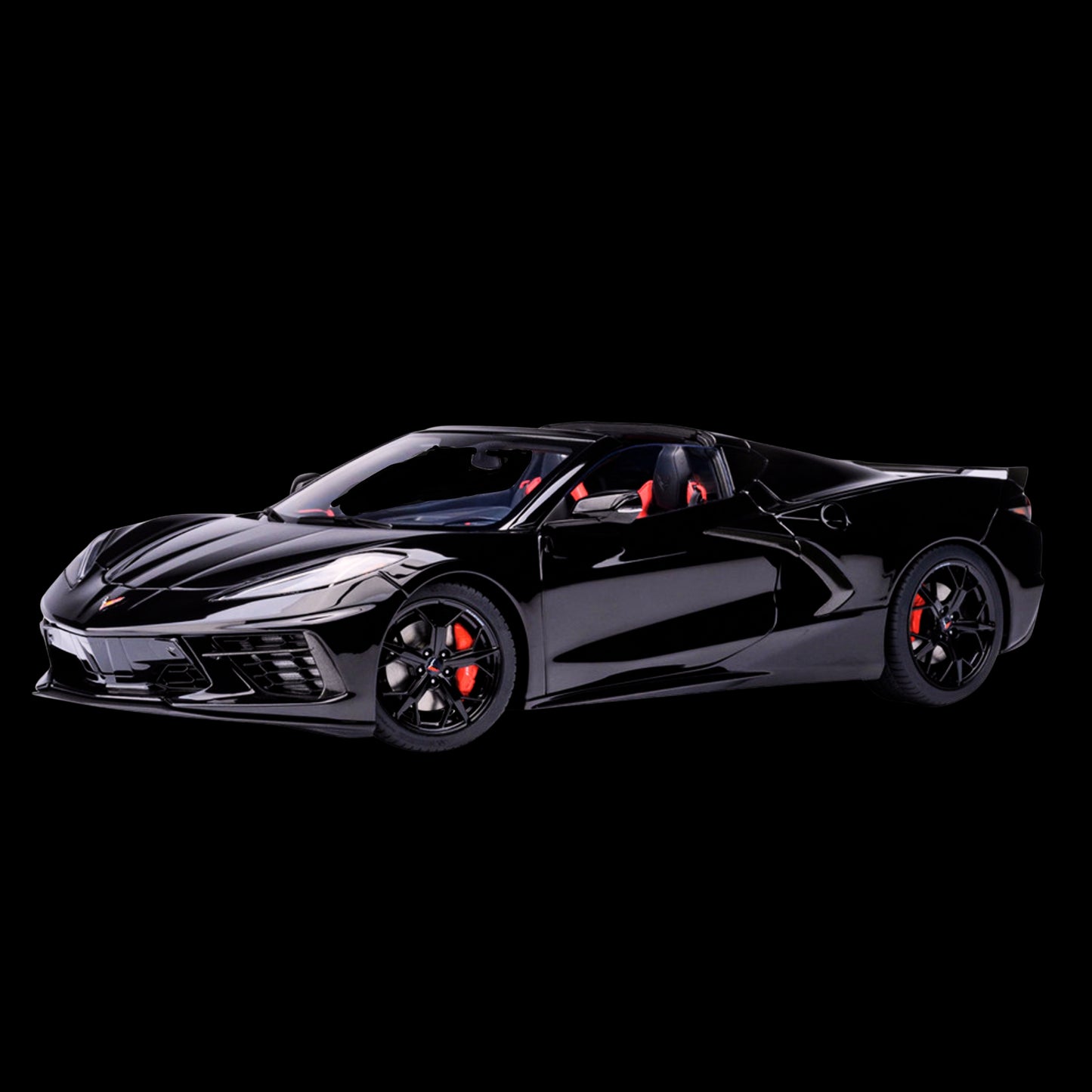 2020 Chevrolet Corvette C8 Stingray Black 1/18 Model Car by Autoart