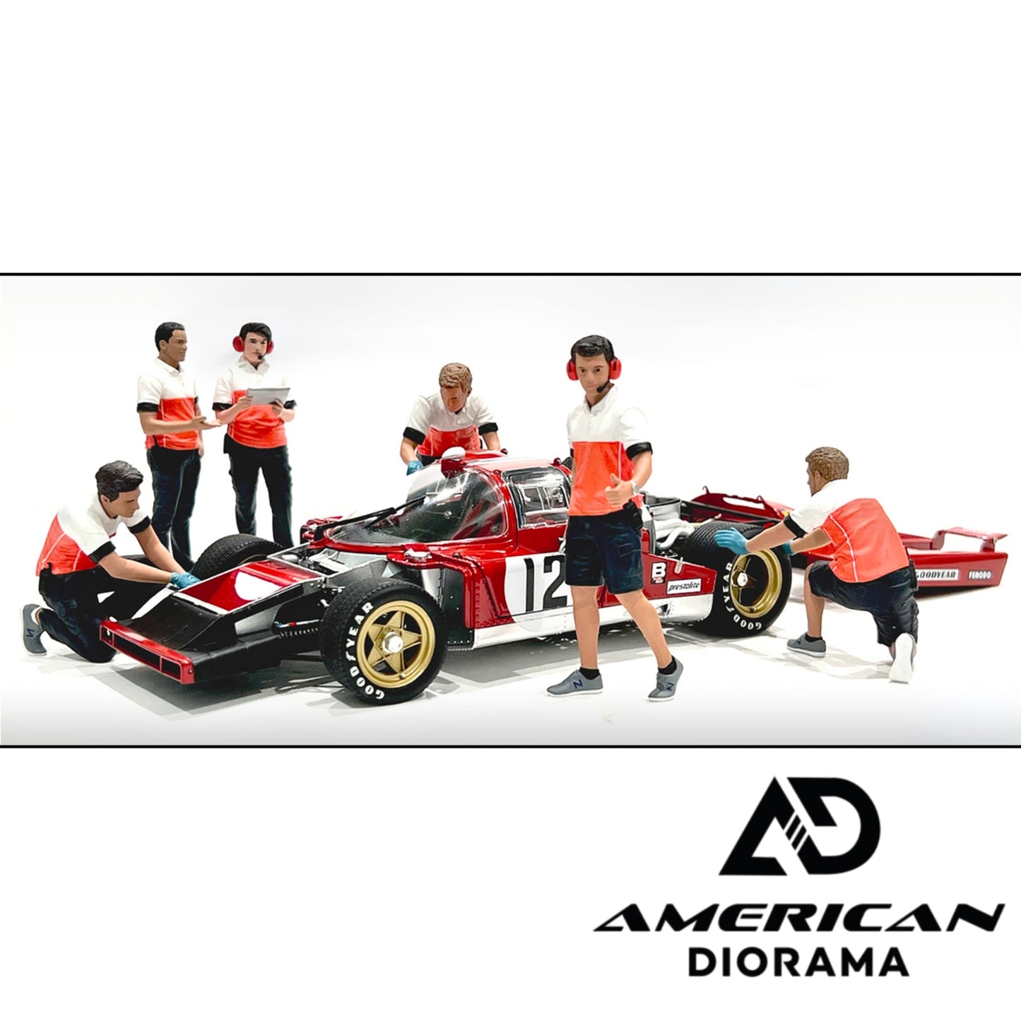 "Race Crew" 6 piece Figure Set for 1/18 scale models by American Diorama