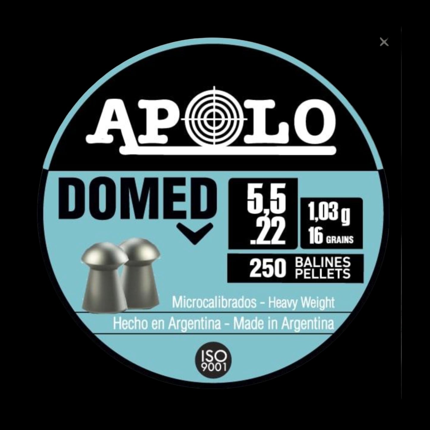 Hatsan Apolo Domed Air Rifle Pellets 22 Cal 16 gr 250/ct