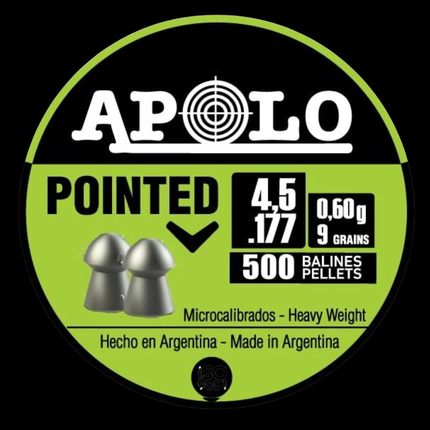 Hatsan Apolo Pointed Air Rifle Pellets 177 Cal 9 gr 500/ct