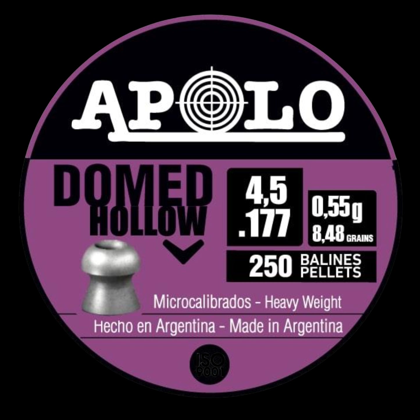 Hatsan Apolo Domed Hollow Air Rifle Pellets 177 Cal 8.48 gr 250/ct