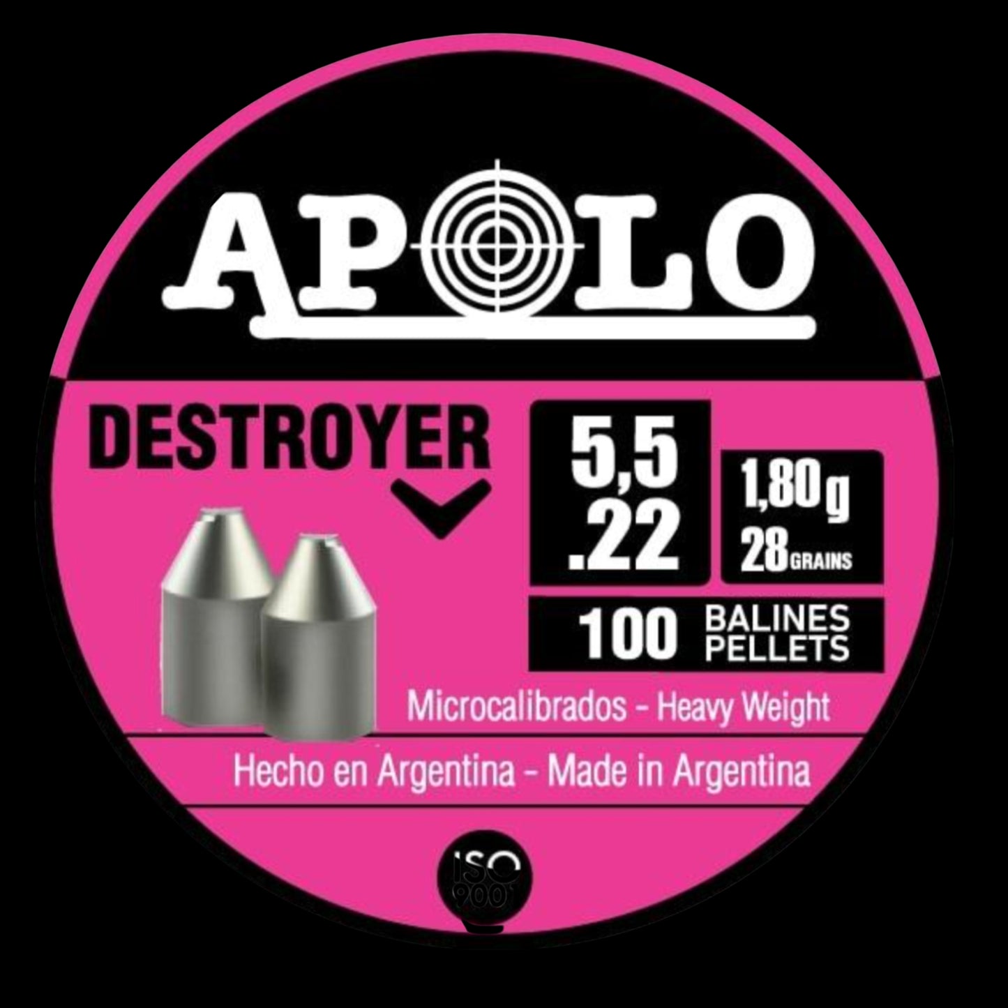 Hatsan Apolo Destroyer Air Rifle Pellets 22 Cal 28 gr 100/ct