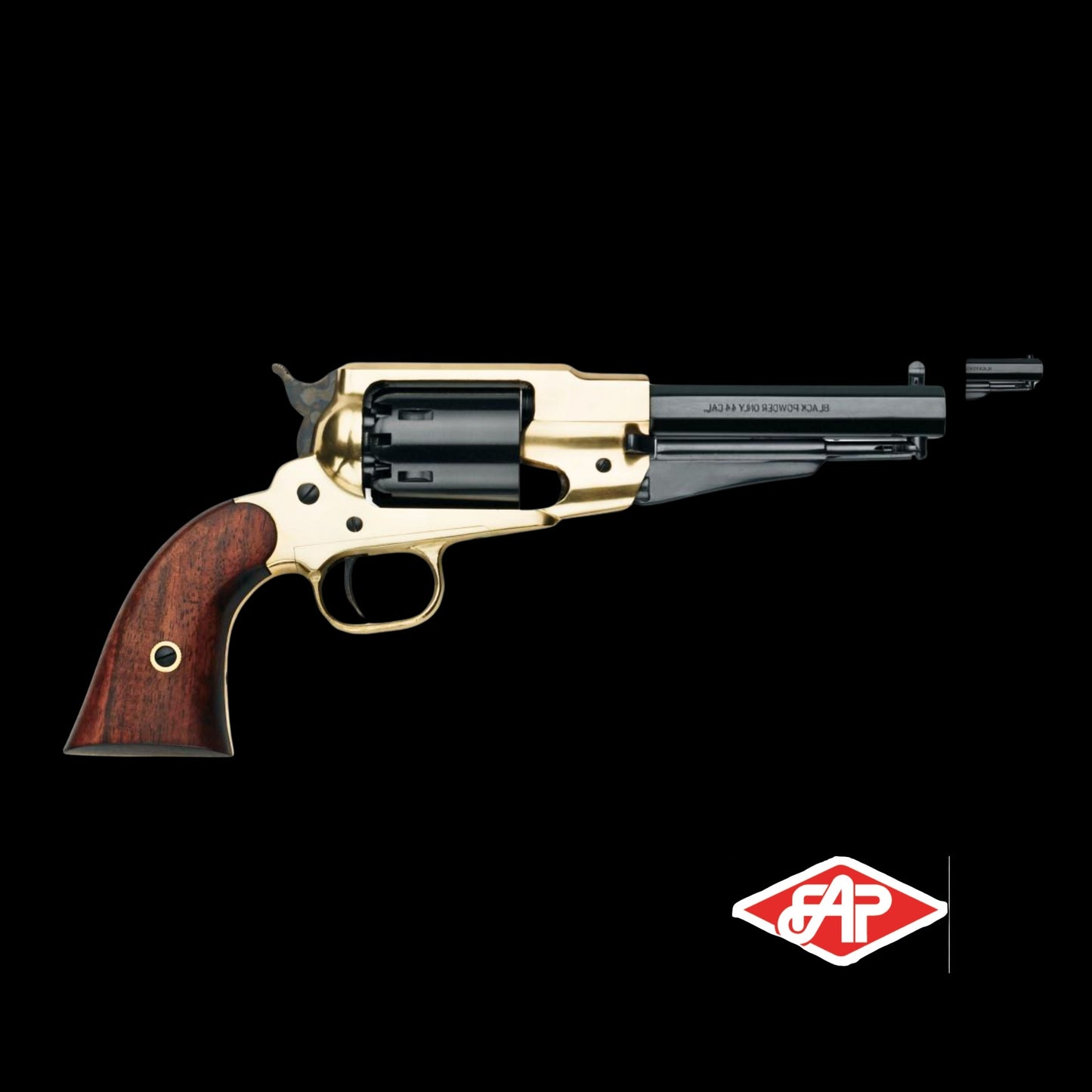 Pietta 1858 Remington Texas Sheriff Brass Frame Muzzleloader Pistol with Walnut Grips - .44 cal