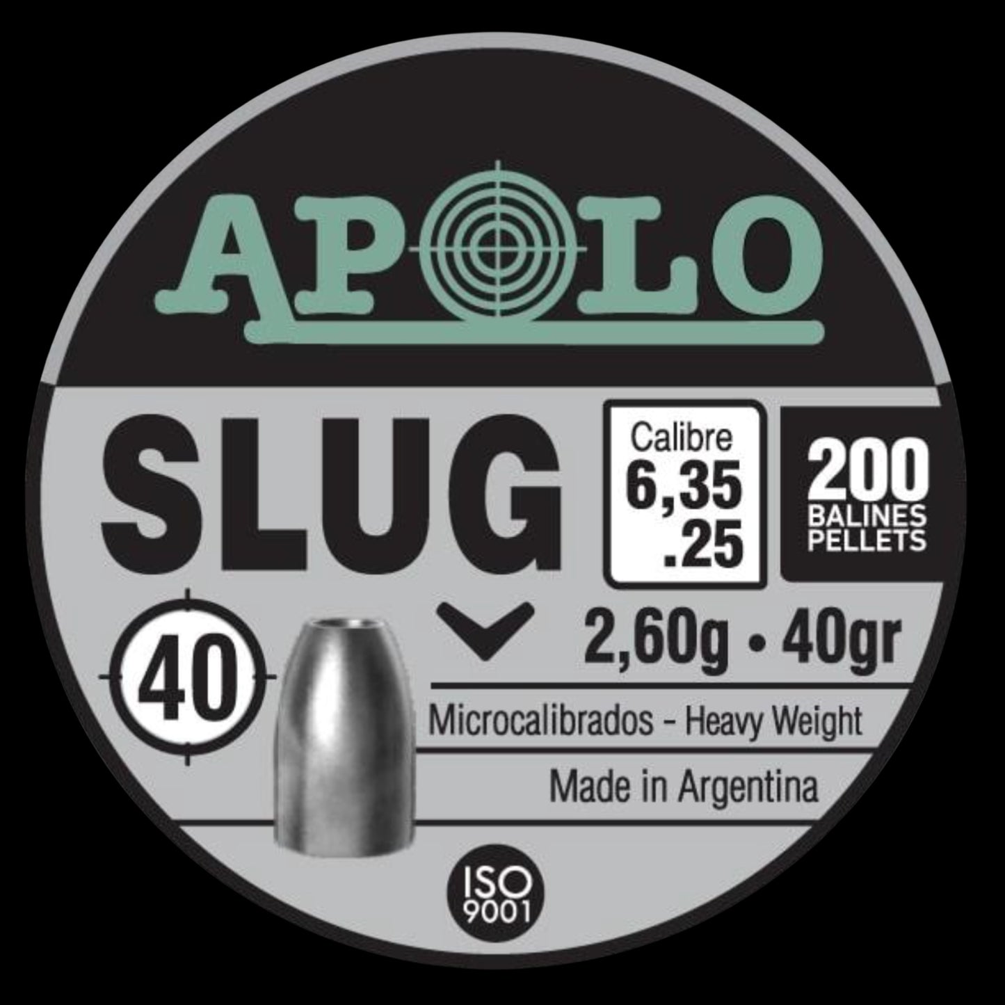Hatsan Apolo Slug Air Rifle Pellets .25 Cal 40 gr 200/ct