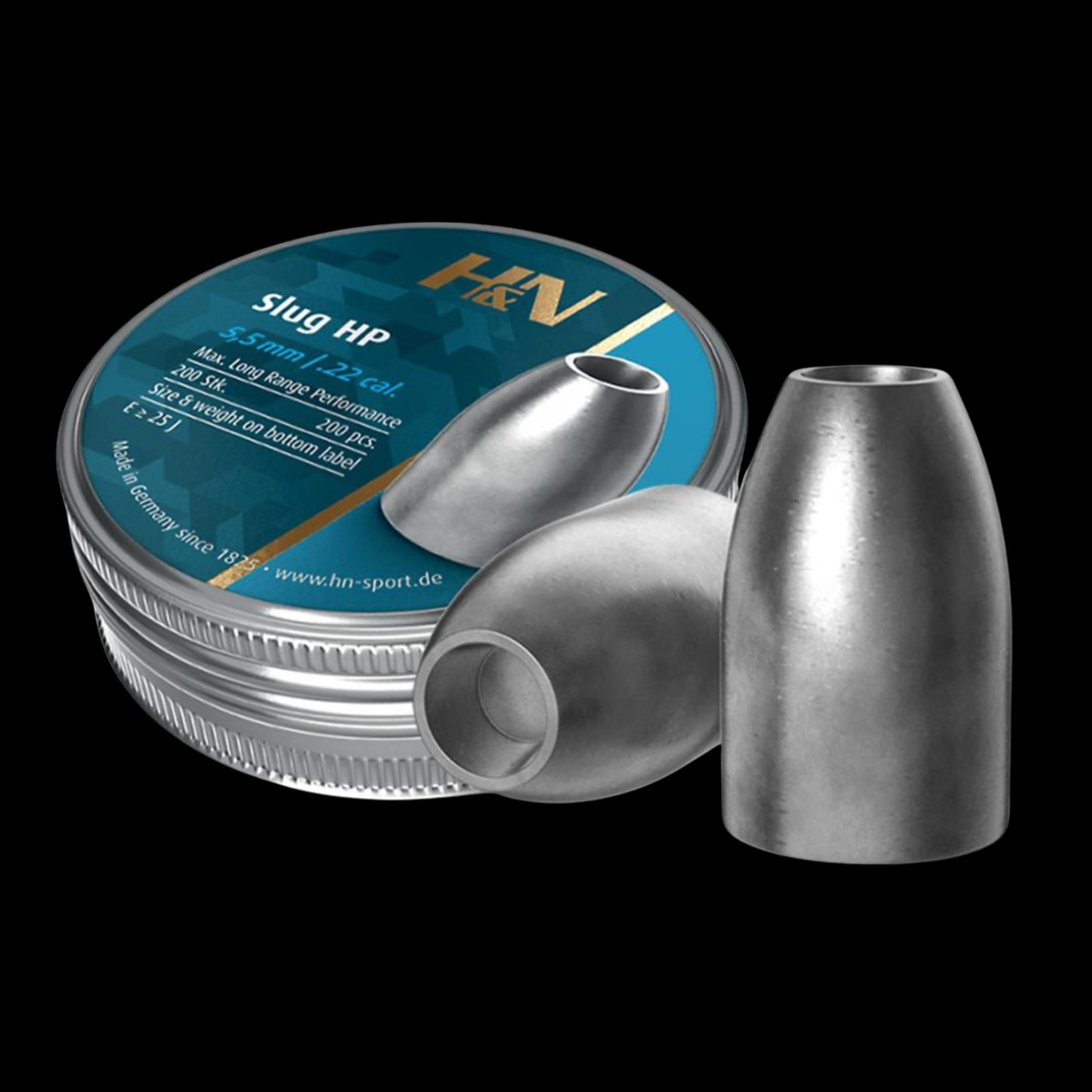 H&N Slug HP .22 Caliber 5.53 mm Head 21 gr 200 Count