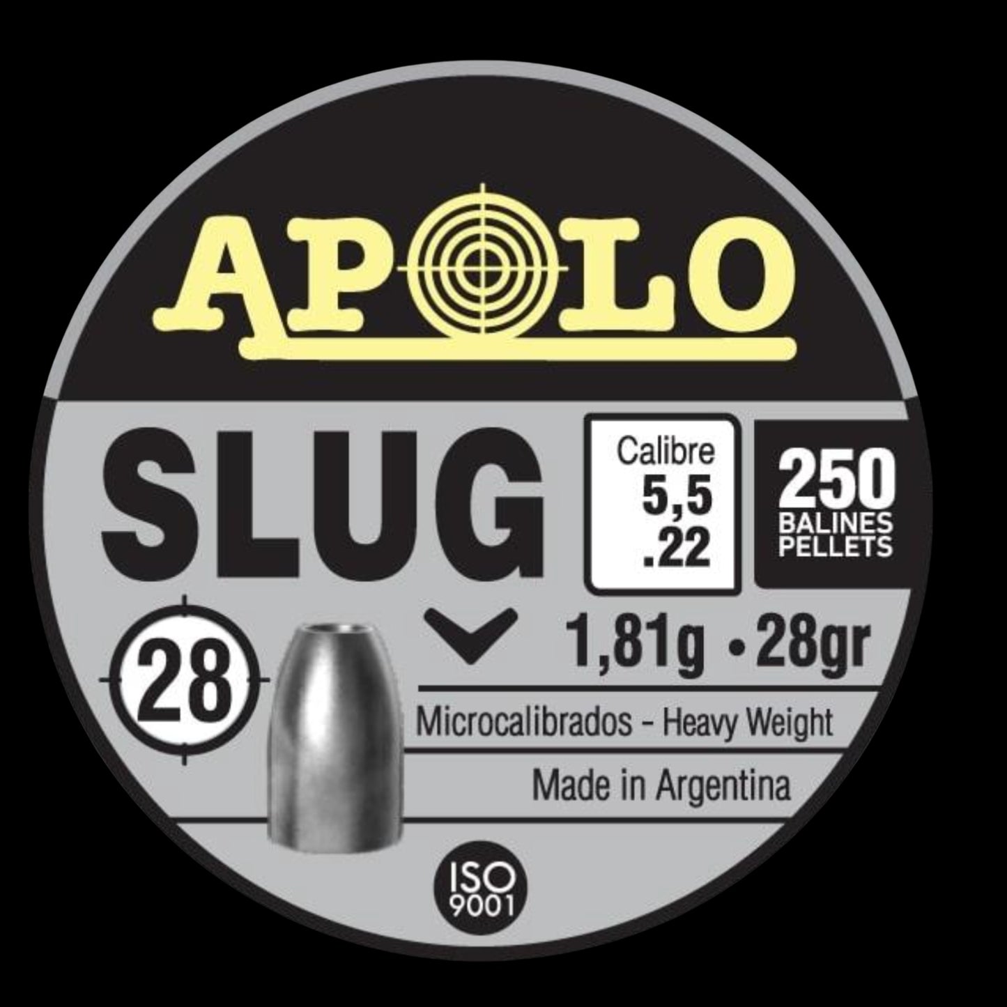 Hatsan Apolo Slug Air Rifle Pellets .22 Cal 28 gr 250/ct