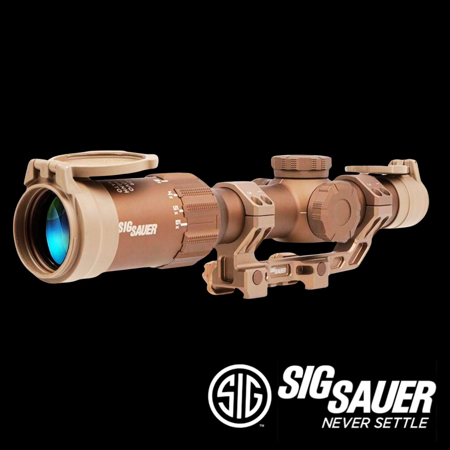 Sig Sauer Tango6T Scope 1-6x24mm 30mm FFP DWLR-556 Illum. FDE with DVO Factory Installed Alpha4 Mount
