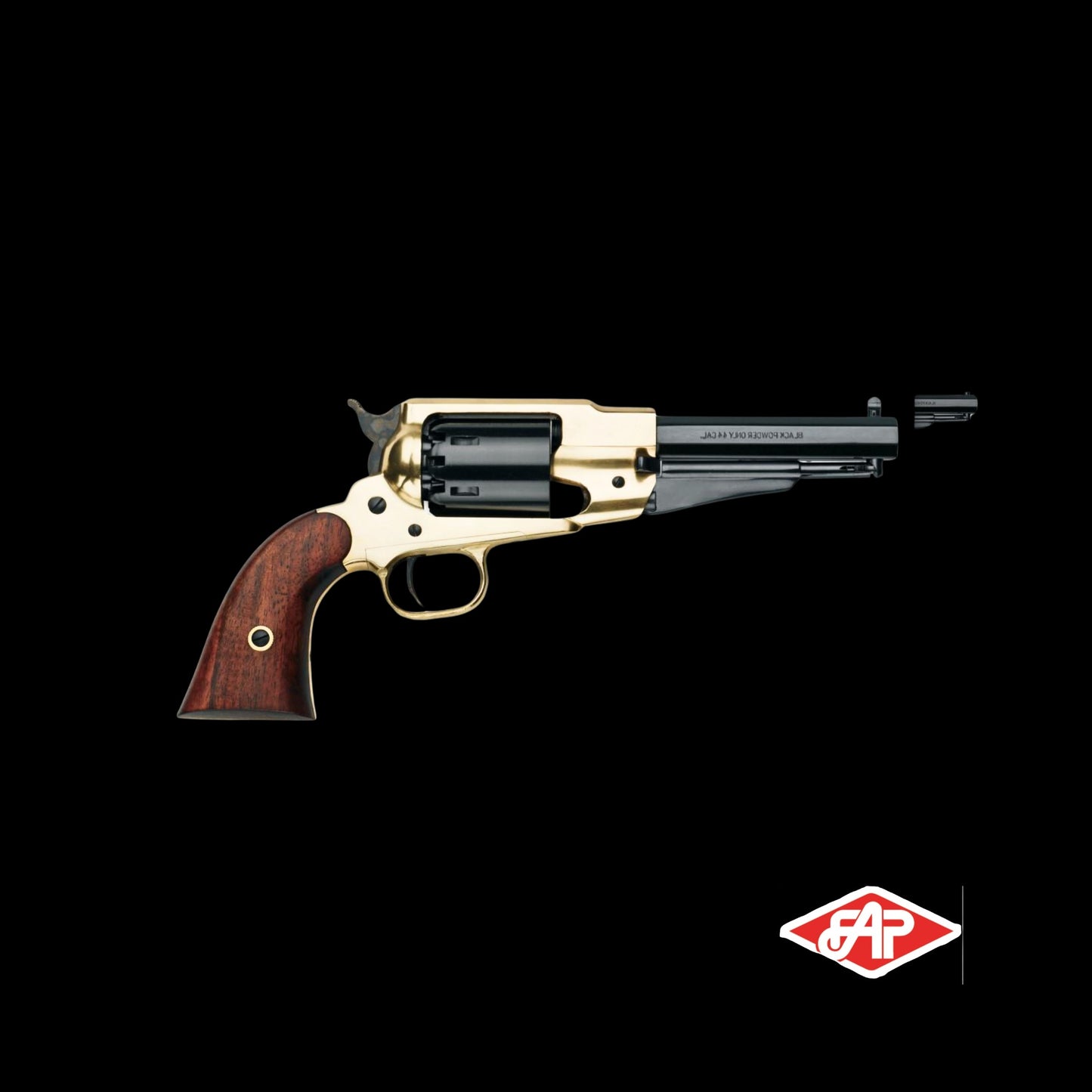 Pietta 1858 Remington Texas Sheriff Brass Frame Muzzleloader Pistol with Walnut Grips - .44 cal