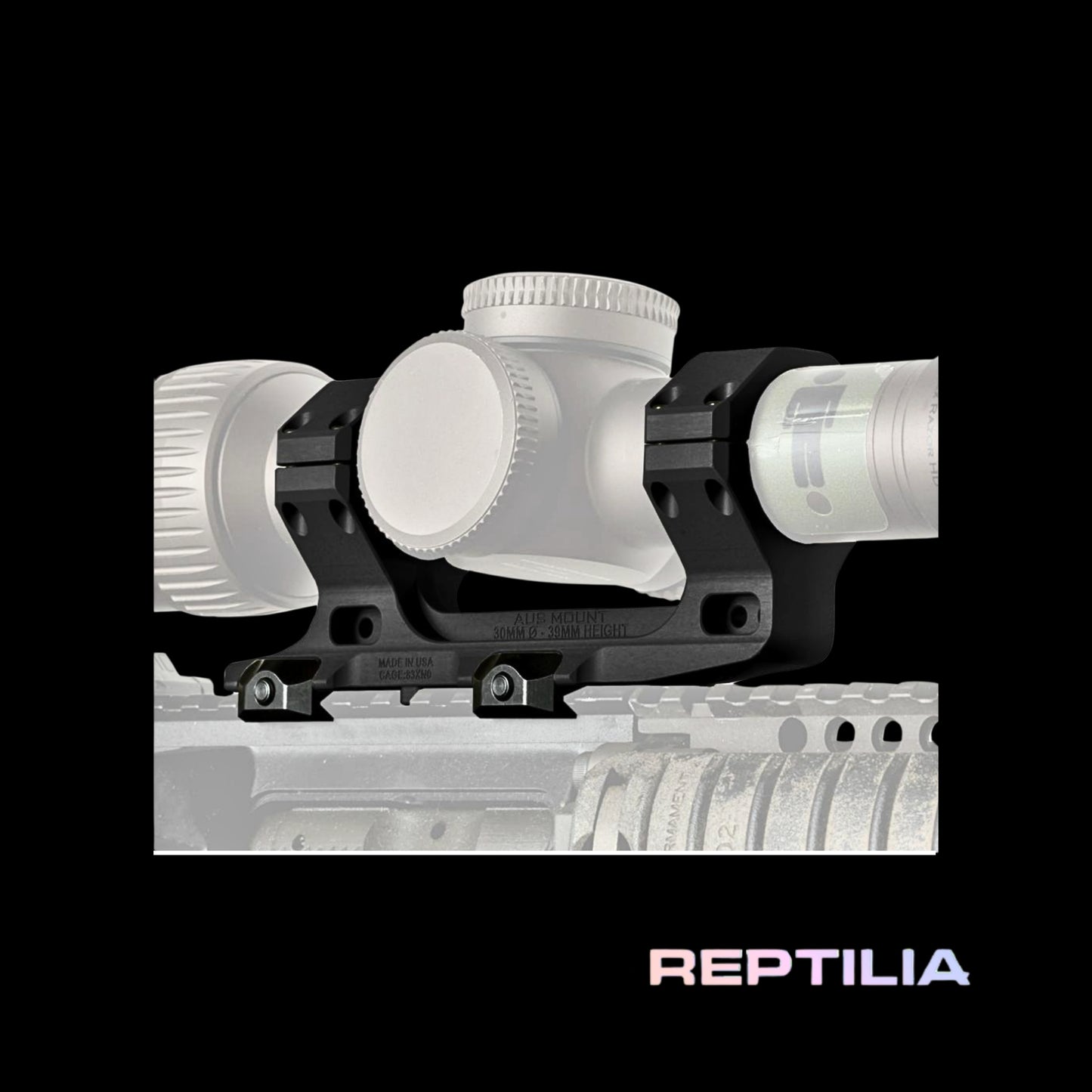 Reptilia AUS Mount 1-Piece Scope Mount 30mm 1.54" H Black Anodized.