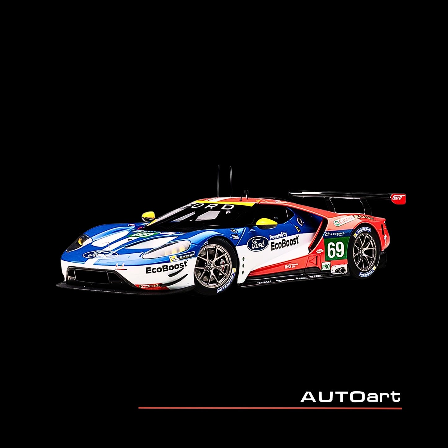 Ford GT #69 Ryan Briscoe - Richard Westbrook - Scott Dixon "Ford Chip Ganassi Team USA" 24H Le Mans (2016) by Autoart