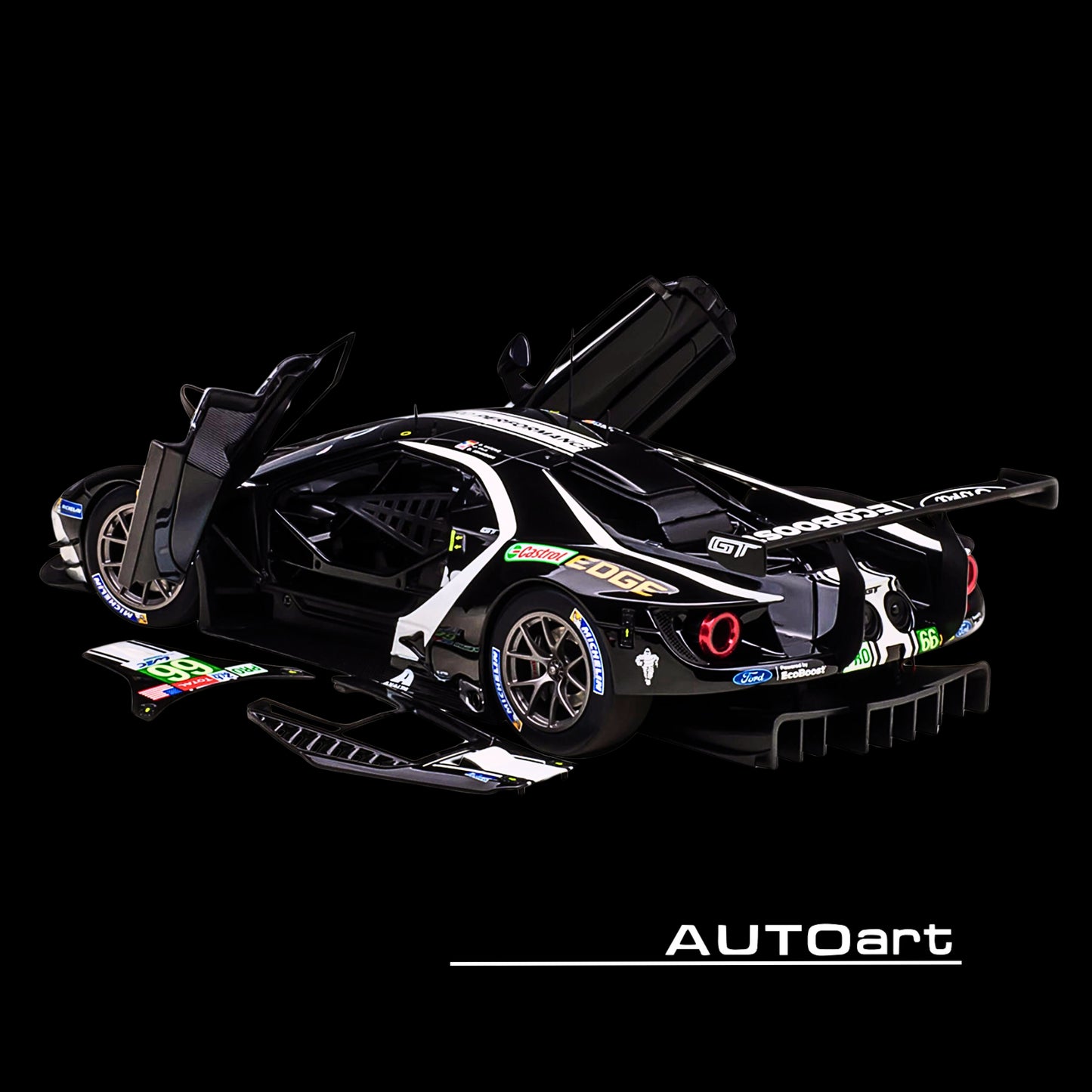 Ford GT #66 Stefan Mucke - Olivier Pla - Billy Johnson 24H of Le Mans (2019) 1/18 Model Car by Autoart