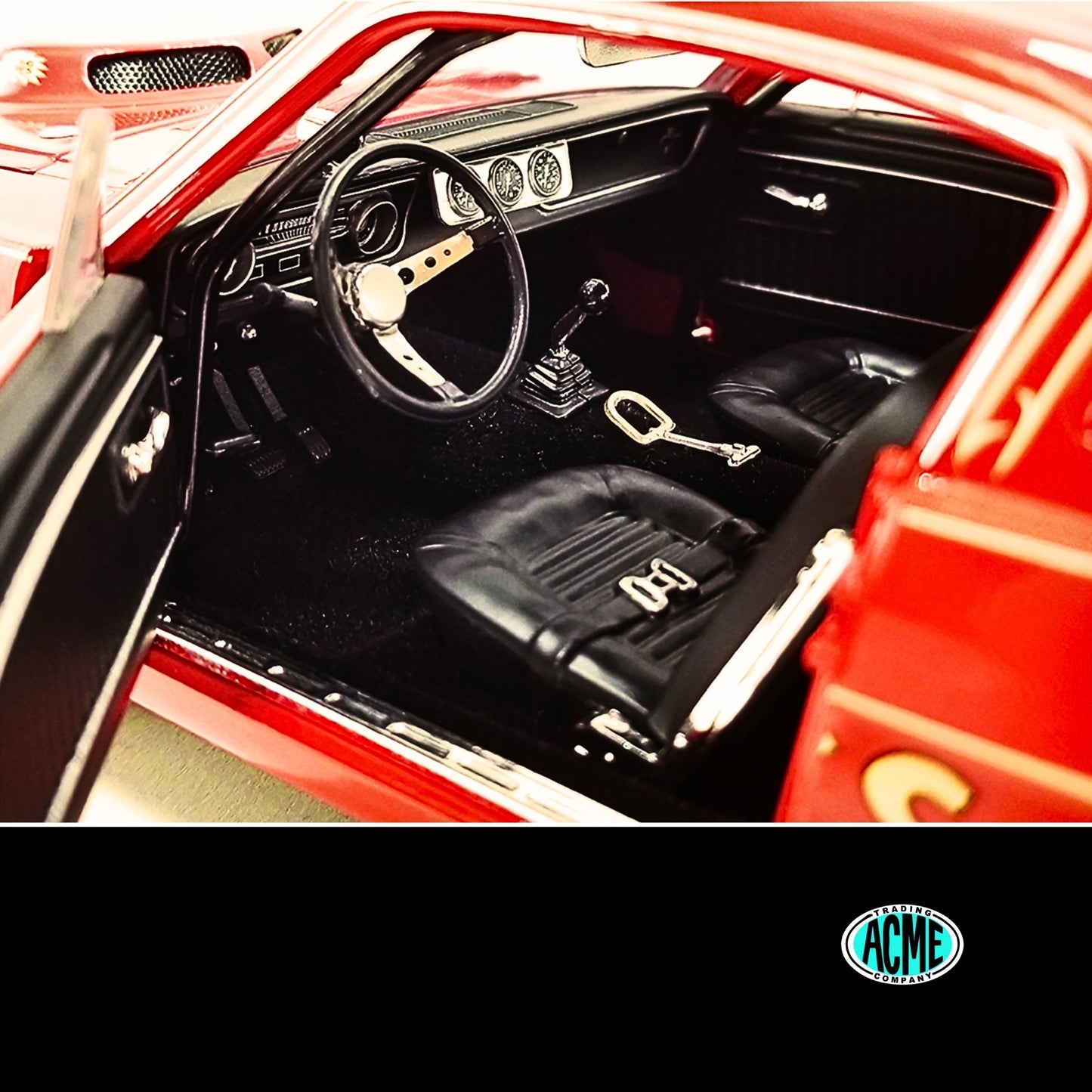 1965 Ford Mustang A/FX "Warbucks - Phil Bonner" Orange with Graphics Limited Edition to 372 pieces Worldwide by ACME