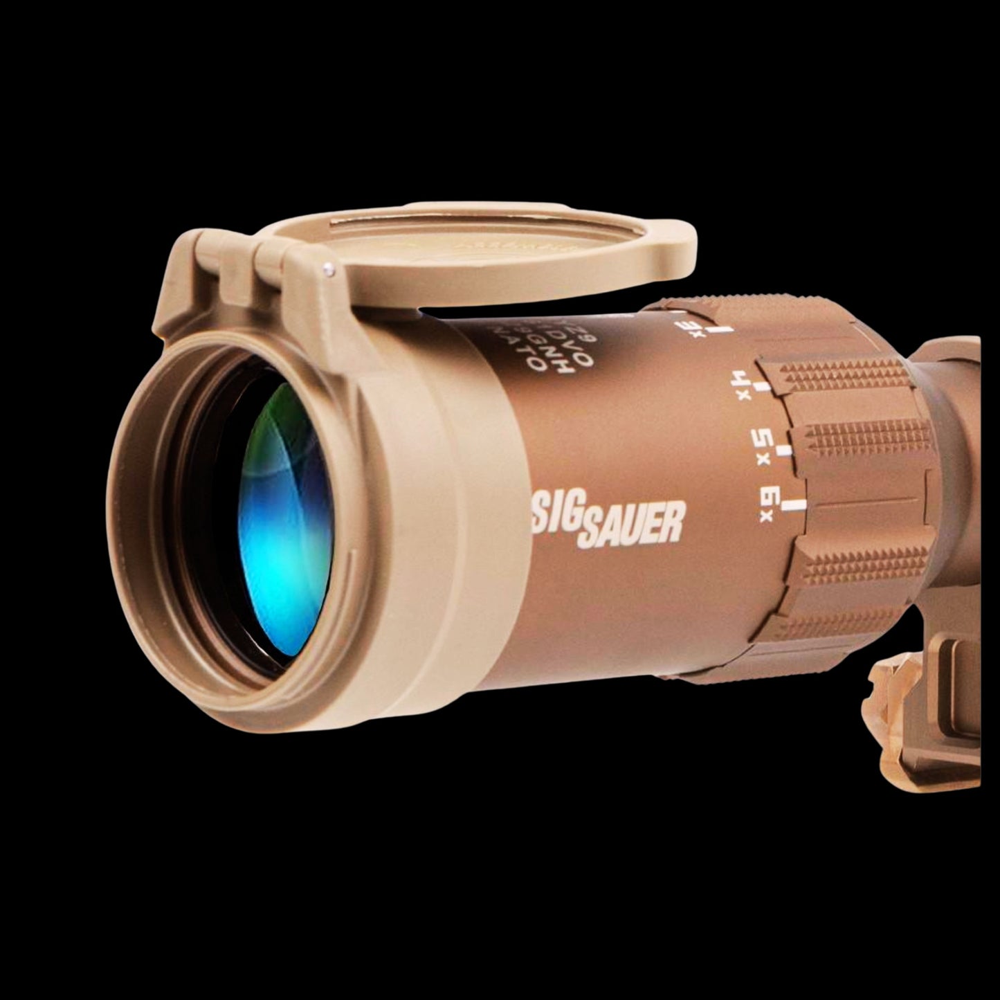 Sig Sauer Tango6T Scope 1-6x24mm 30mm FFP DWLR-556 Illum. FDE with DVO Factory Installed Alpha4 Mount