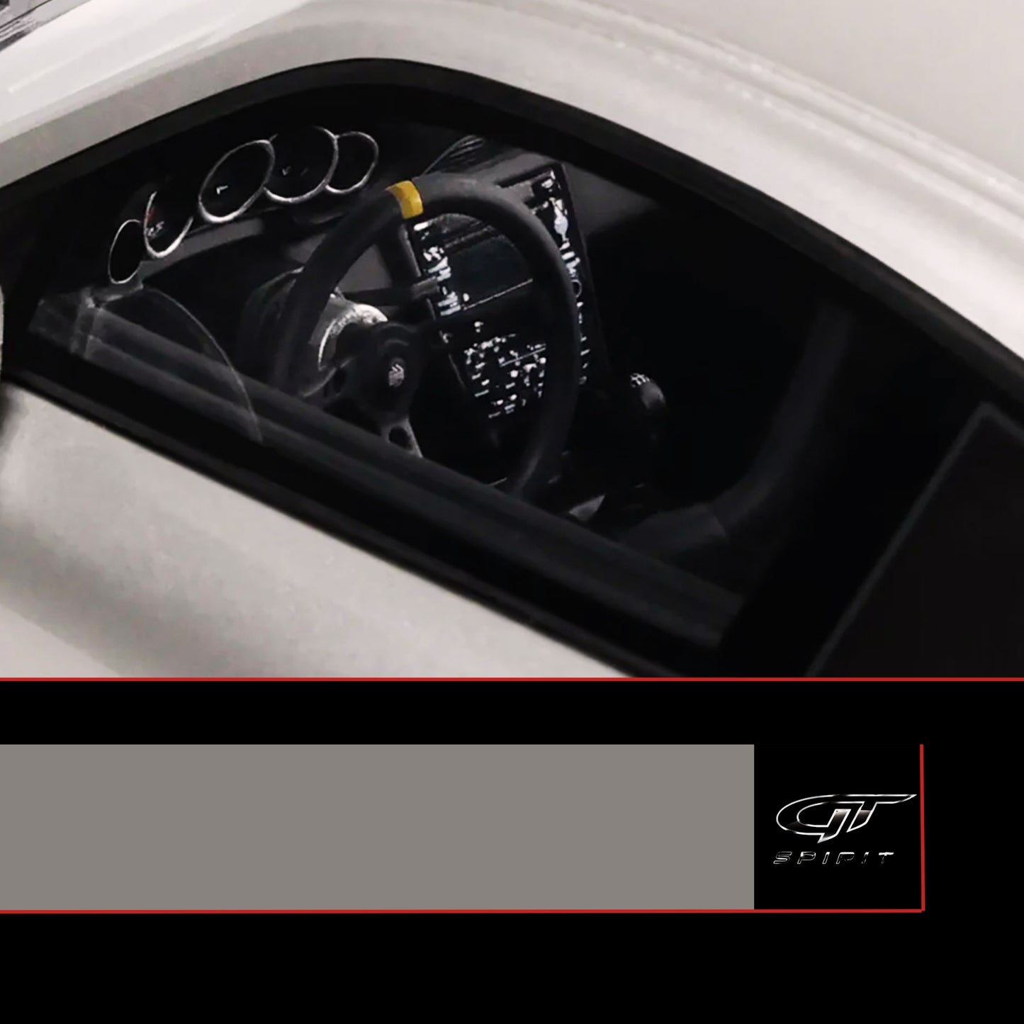 2024 Porsche 911 RWB Abu Silver Metallic with Black Hood 1/18 Model Car by GT Spirit