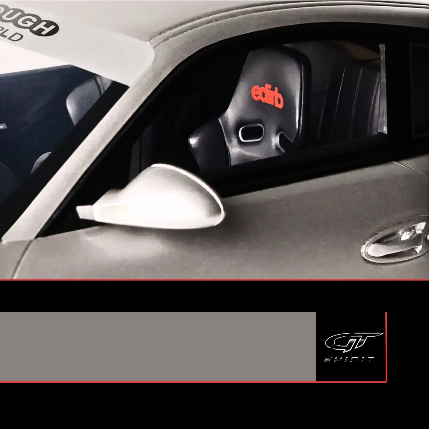 2024 Porsche 911 RWB Abu Silver Metallic with Black Hood 1/18 Model Car by GT Spirit
