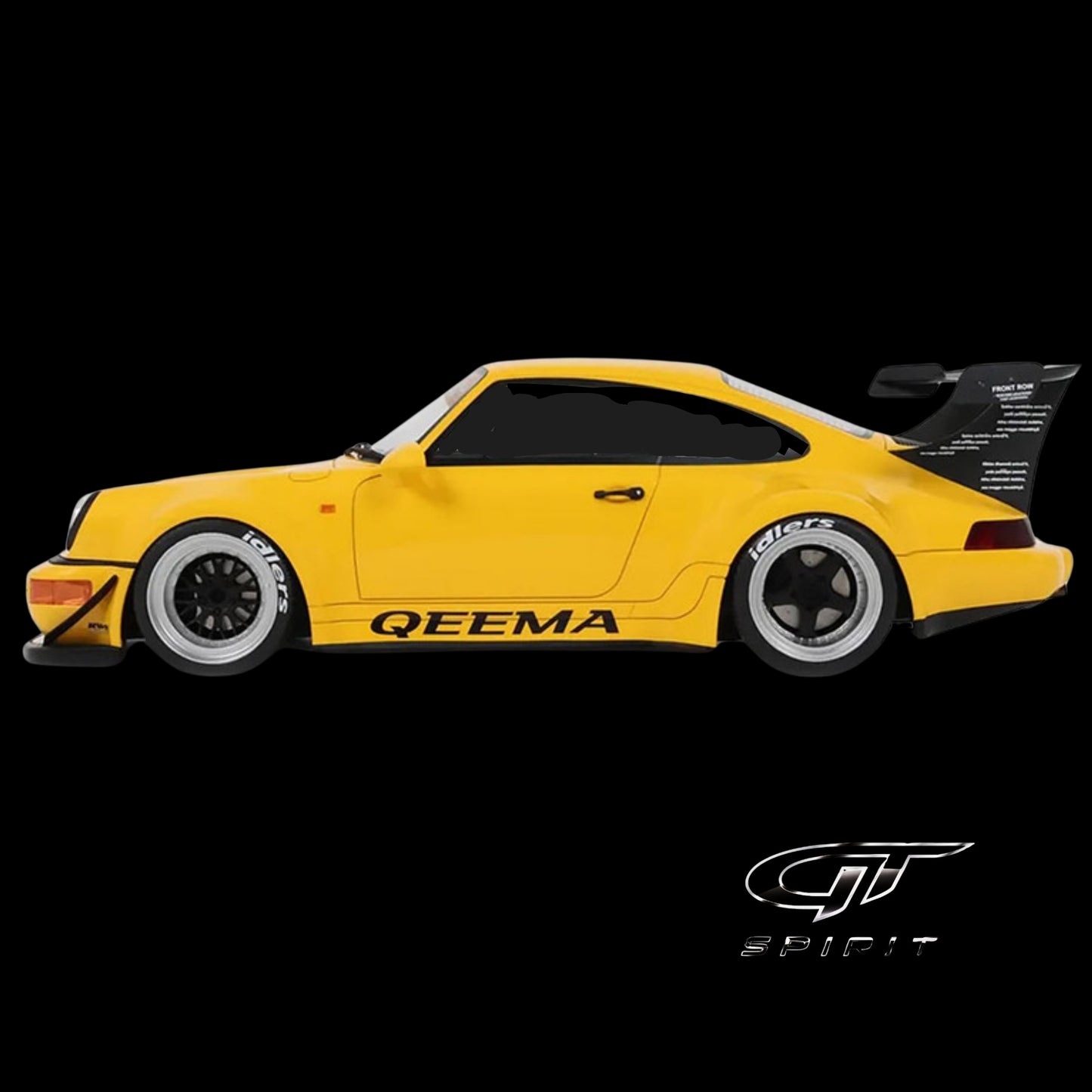 2024 Porsche 911 (964) RWB "Qeema" Yellow 1/18 Model Car by GT Spirit