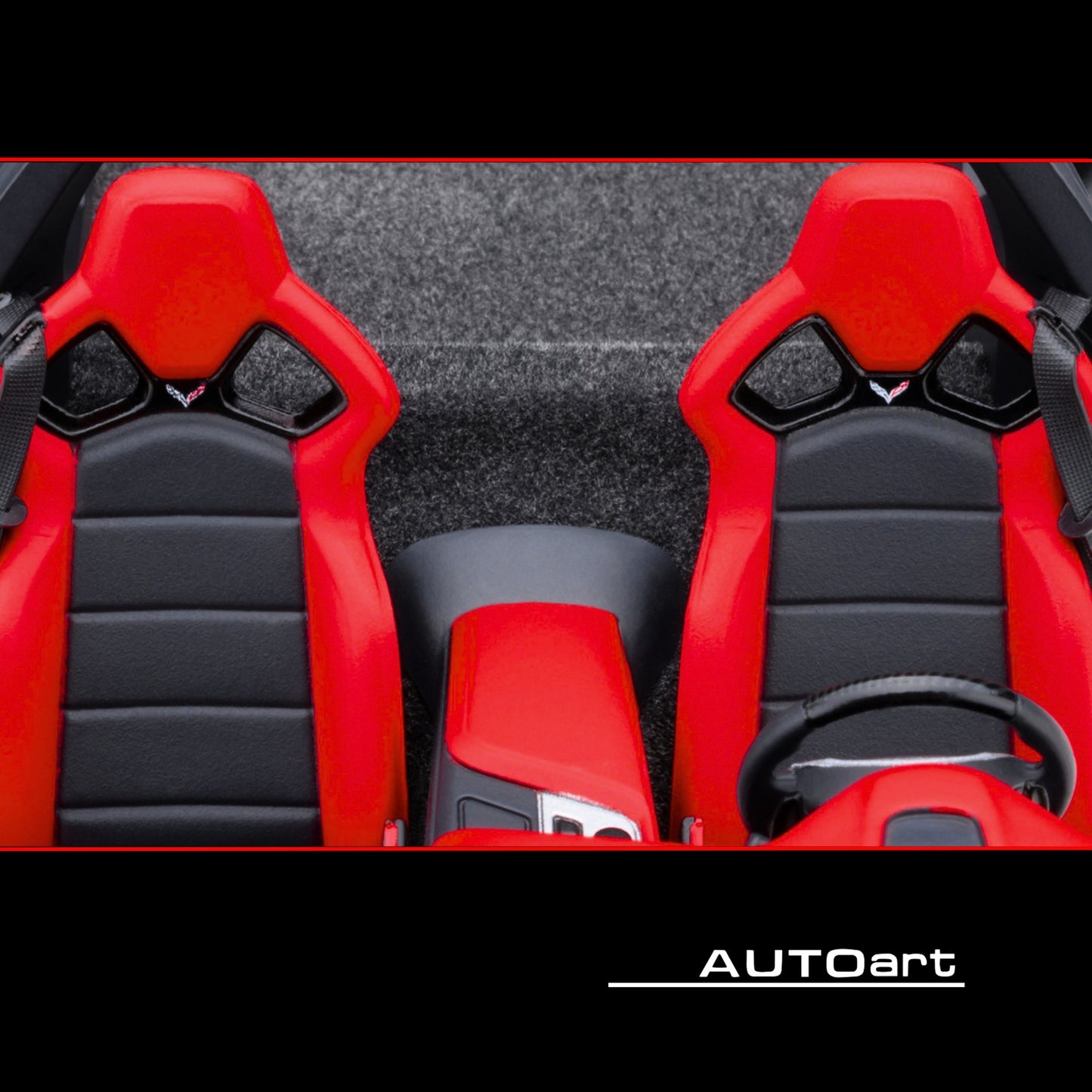 2019 Chevrolet Corvette C7 ZR1 Ceramic Matrix Gray Metallic with Carbon Top 1/18 Model Car by Autoart