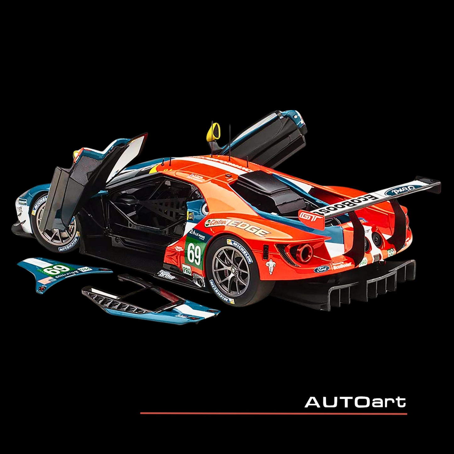 Ford GT #69 Ryan Briscoe - Richard Westbrook - Scott Dixon "Ford Chip Ganassi Team USA" 24H Le Mans (2016) by Autoart