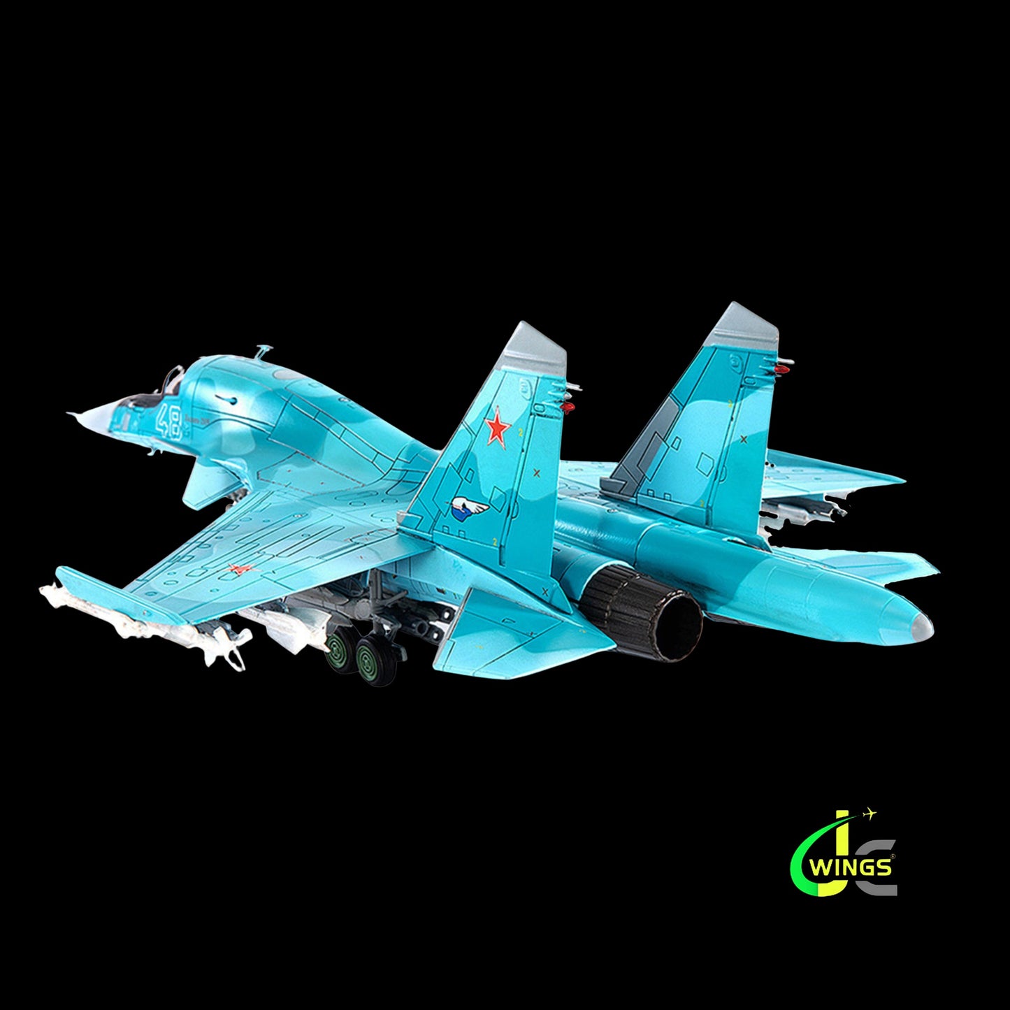 Sukhoi SU-34 Fullback Fighter Aircraft "Russian Air Force Ramenskoye" (2011) 1/72 Diecast Model by JC Wings