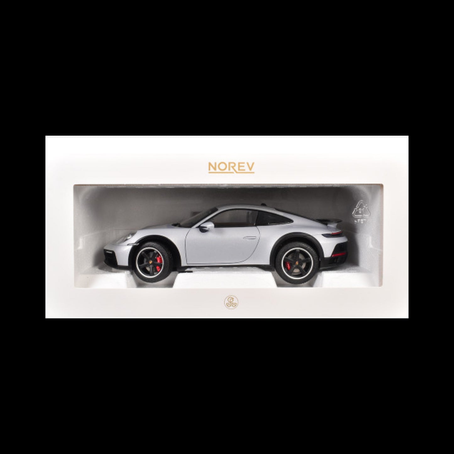 2023 Porsche 911 Dakar Ice Gray Metallic 1/18 Diecast Model Car by Norev