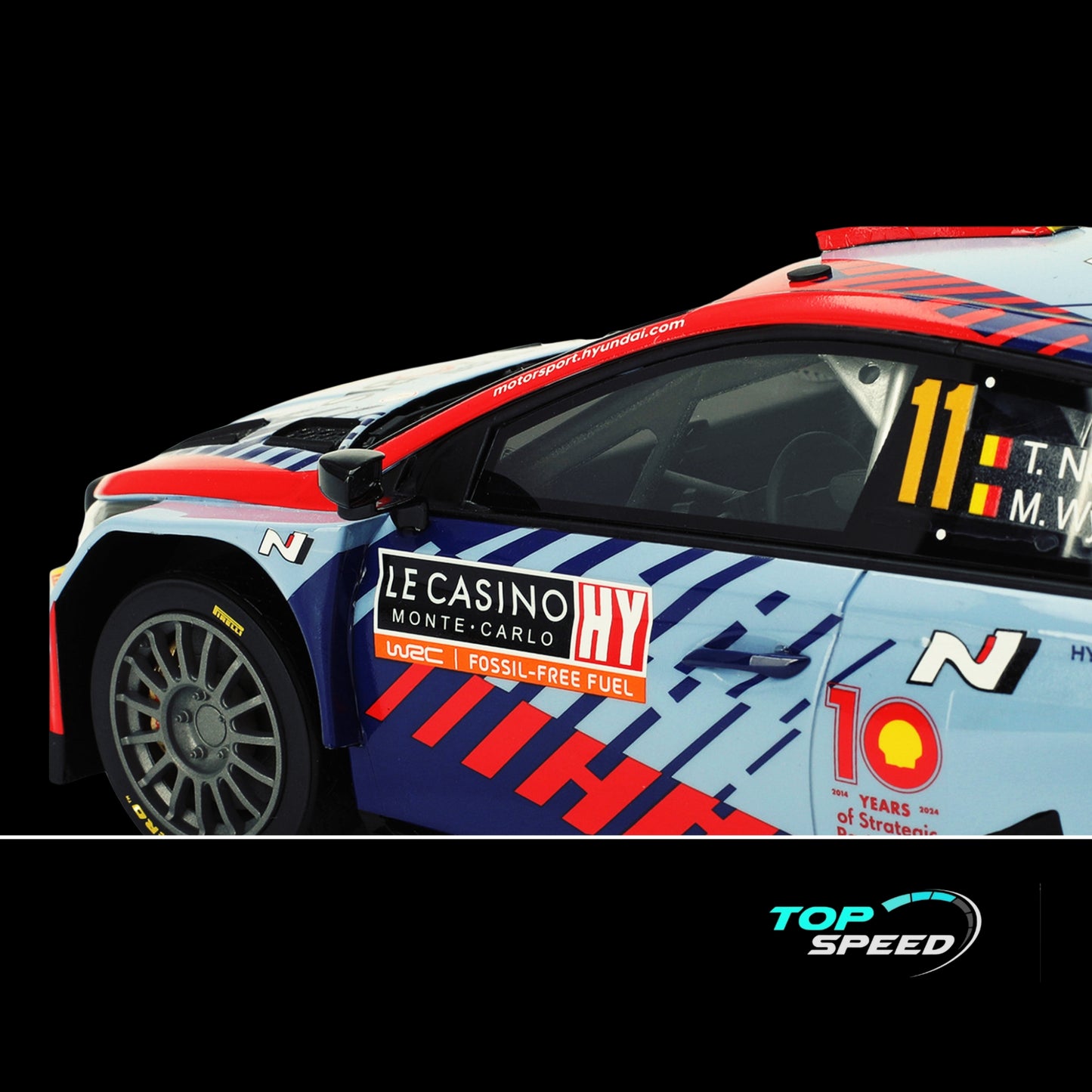 Hyundai i20 N Rally1 Hybrid #11 Thierry Neuville - Martijn Wydaeghe "Hyundai Shell Mobis WRT" Winner WRC "Monte Carlo Rally" by Top Speed