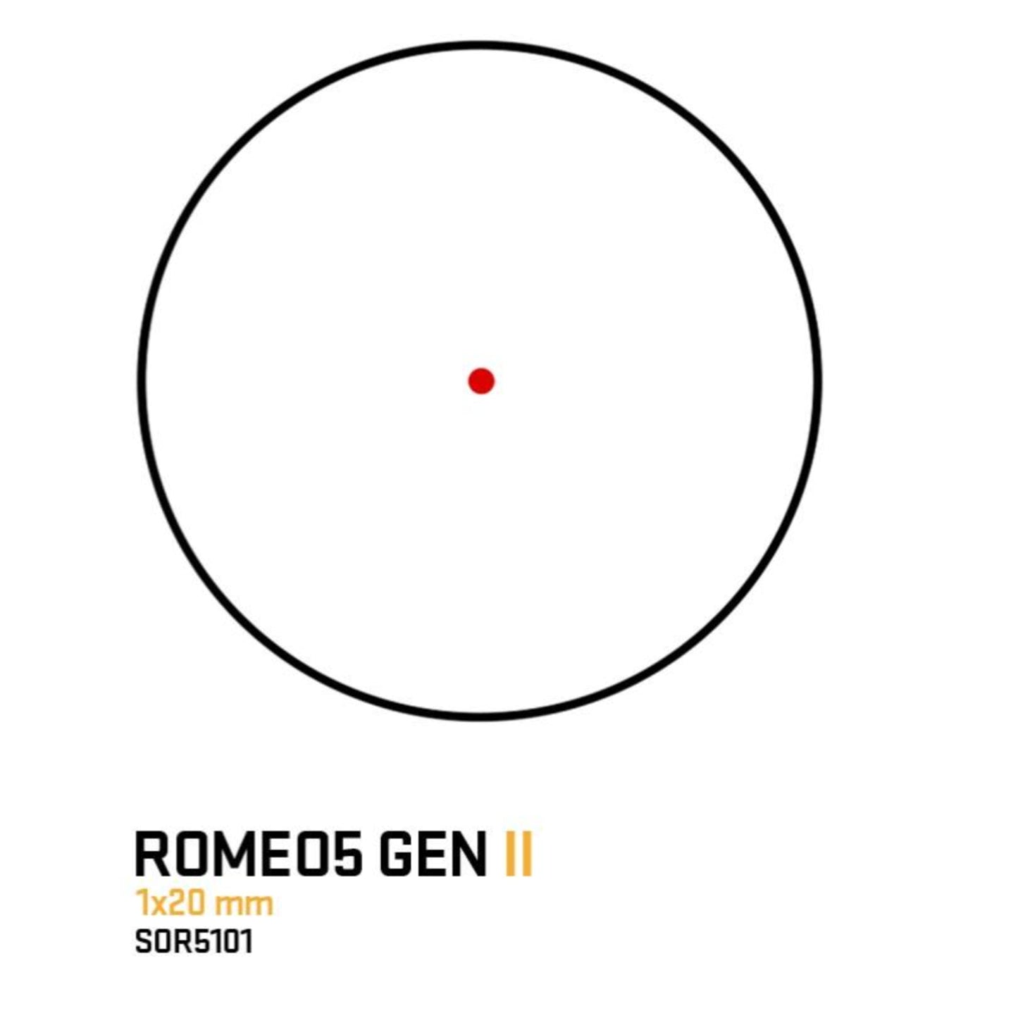 Sig Sauer Romeo5 Gen II Compact Red Dot Sight 1x20mm 1 MOA Red Dot 2 MOA Adj