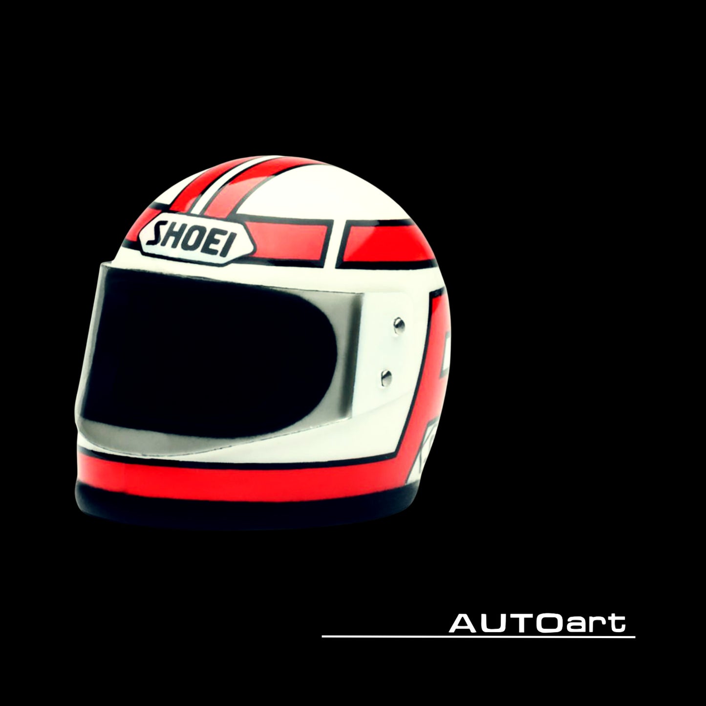 Honda NSR500 WGP500 Motorcycle #56 Red and White with Helmet "Baribari Legend" (1986) OVA 1/12 Model by Autoart