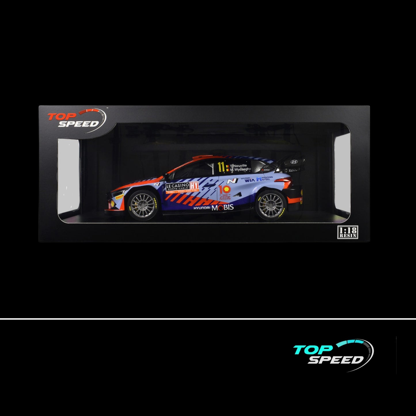 Hyundai i20 N Rally1 Hybrid #11 Thierry Neuville - Martijn Wydaeghe "Hyundai Shell Mobis WRT" Winner WRC "Monte Carlo Rally" by Top Speed