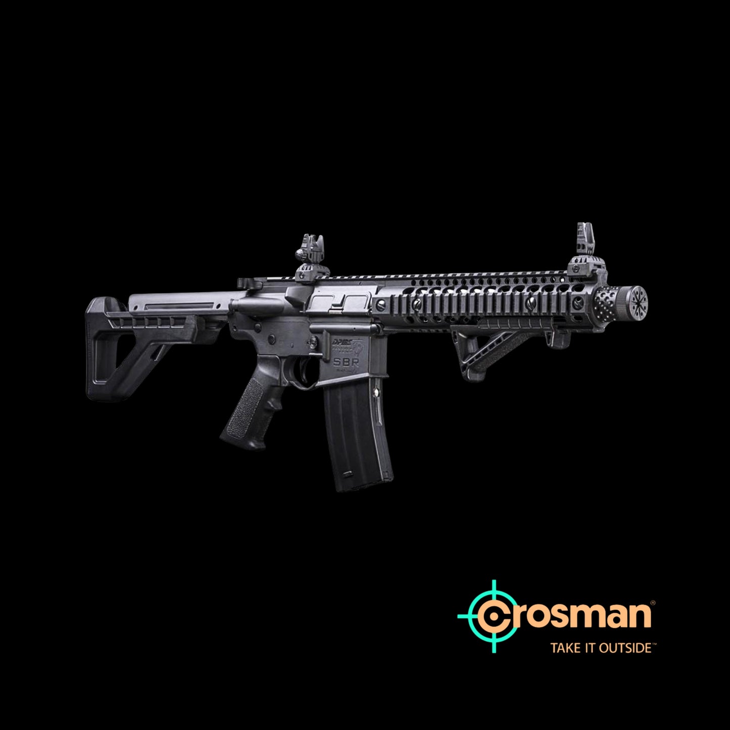 Crosman DPMS SBR Full Auto CO2 Powered BB Air Rifle Black