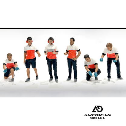"Race Crew" 6 piece Figure Set for 1/18 scale models by American Diorama