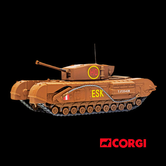 Churchill Mk.III Tank "ESK Squadron HQ C Squadron 3rd Battalion Scots Guards 6th Guards Armoured Brigade" (1943) British Royal Army "Military Legends" Series 1/50 Diecast Model by Corgi