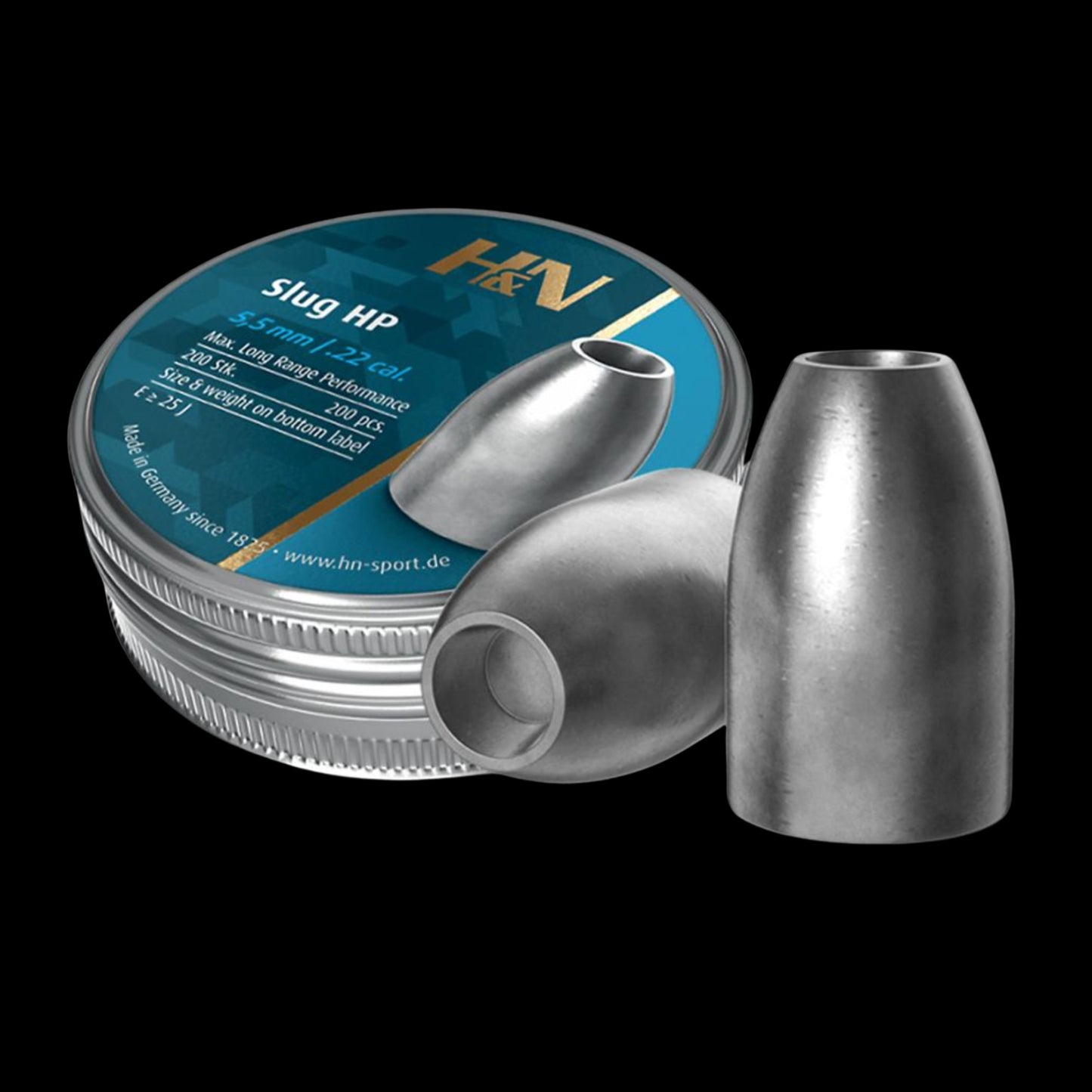 H&N Slug HP .22 Caliber 5.53 mm Head 23 gr 200 Count