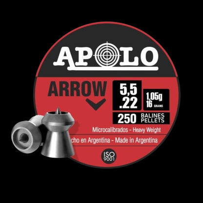 Hatsan Apolo Arrow Air Rifle Pellets 22 Cal 16 gr 250/ct