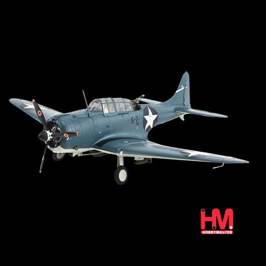 Douglas SBD-3 Dauntless Aircraft "Dusty Kleiss S-7 Scouting Six USS Enterprise" (1942) United States Navy "Premium Collection" 1/32 Diecast Model by Hobby Master