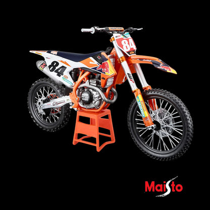 KTM 450 SX-F #84 Jeffrey Herlings "Red Bull KTM Factory Racing" (2018) 1/6 Diecast Motorcycle Model by Maisto