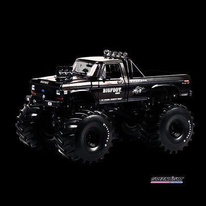 1974 Ford F-250 Monster Truck with 66-Inch Tires Black Bandit Edition "Bigfoot #1" "Kings of Crunch"  by Greenlight