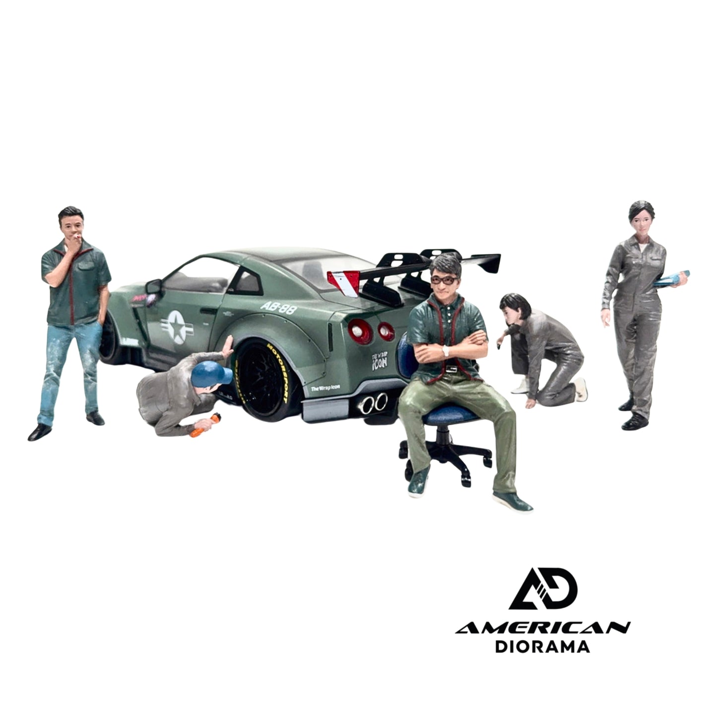 "Top Tuners" 5 piece Figure Set "Premium" Series for 1/18 Scale Models by American Diorama