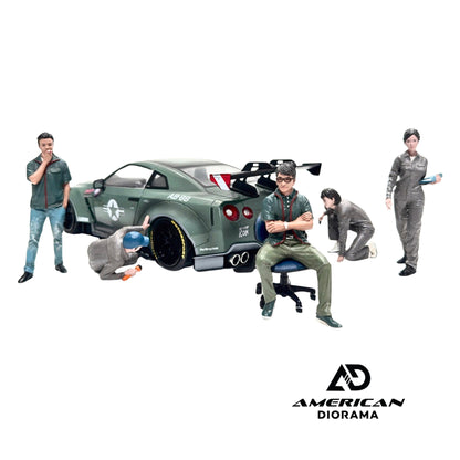 "Top Tuners" 5 piece Figure Set "Premium" Series for 1/18 Scale Models by American Diorama
