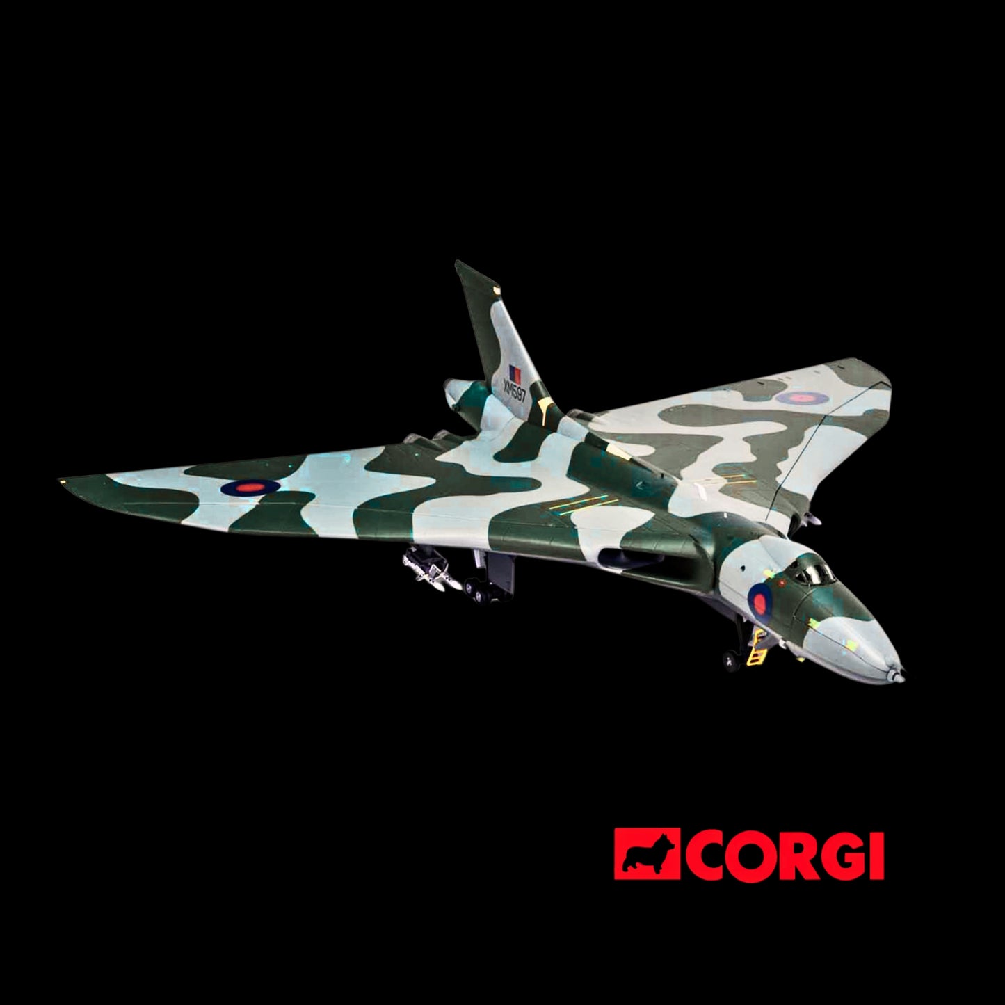 Corgi Avro Vulcan B2 XM597 “Black Buck 6” Falklands 1982 Diecast Model 1/72 (Opening Bomb Bay)