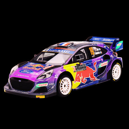 Ford Puma Rally1 #19 Sebastien Loeb - Isabelle Galmiche "M-Sport Ford WRT" Winner "Monte Carlo Rally" (2022) 1/18 Model Car by Top Speed