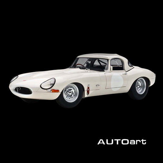 Jaguar Lightweight E Type Roadster RHD (Right Hand Drive) White 1/18 Model Car by Autoart