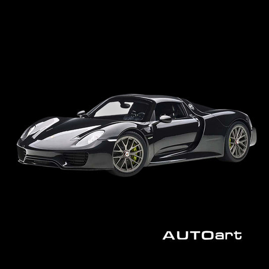 Porsche 918 Spyder Weissach Package Basalt Schwarz Black Metallic  by Autoart