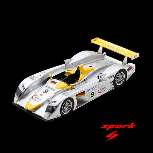 Allan McNish - Stephane Ortelli "Audi Sport Team Joest" 2nd Place "24 Hours of Le Mans" (2000) with Acrylic Display Case  by Spark - 1