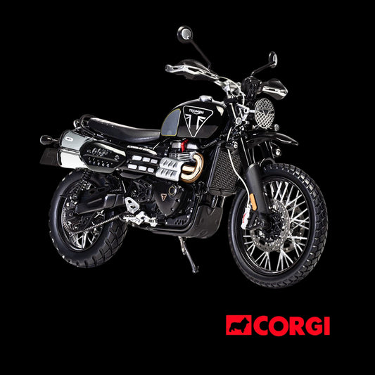 Triumph Scrambler 1200 "Bond Edition" Motorcycle Black 007 James Bond "No Time to Die" (2021) Movie 1/12 Diecast Model by Corgi