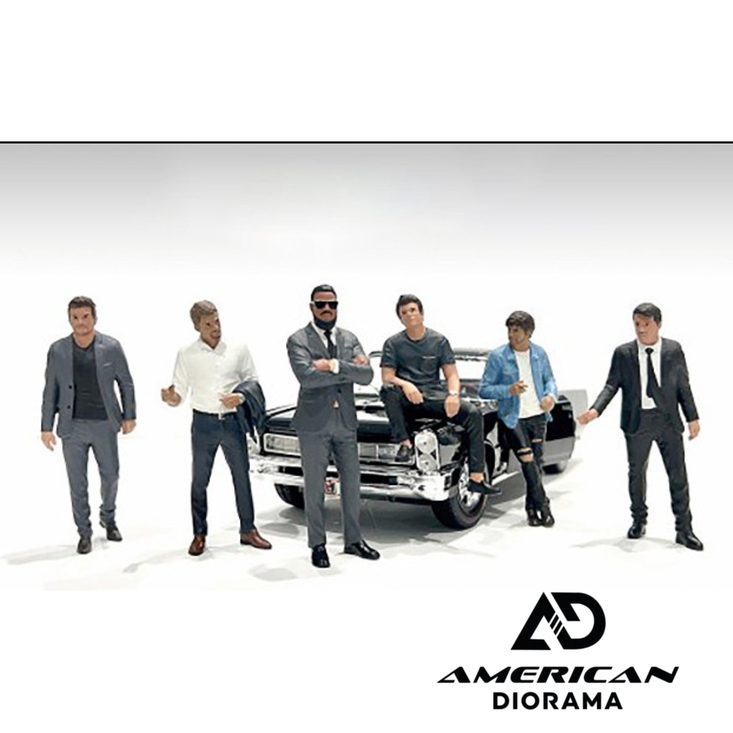 "Gentlemen's Club" 6 piece Figure Set for 1/24 Scale Models by American Diorama