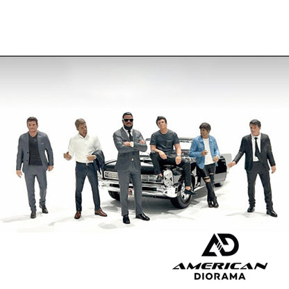 "Gentlemen's Club" 6 piece Figure Set for 1/24 Scale Models by American Diorama
