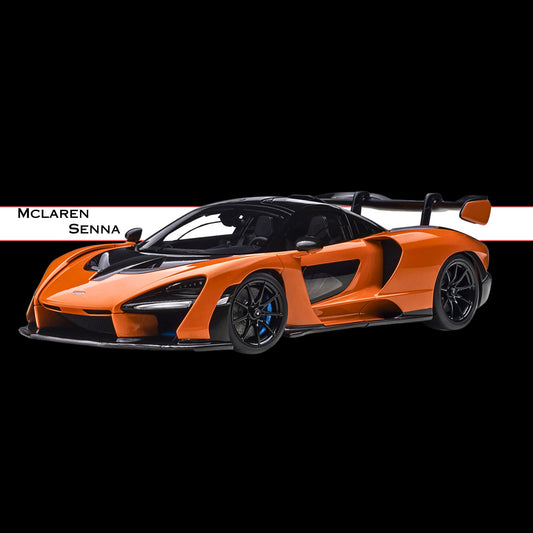 Mclaren Senna Trophy Mira Orange and Black with Carbon Accents 1/18 Model Car by Autoart